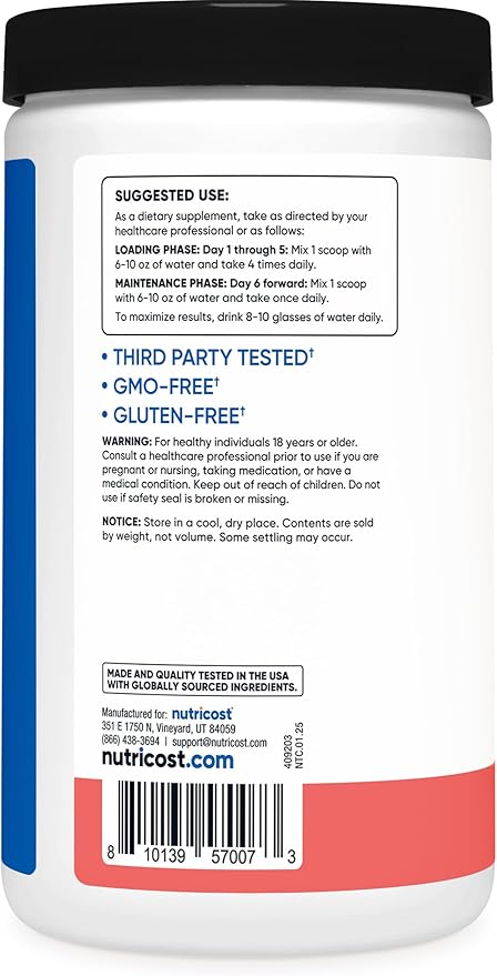 Nutricost Creatine Monohydrate Powder (Watermelon, 500 Gram) - Micronized Creatine Supplement - Vegan, Non-GMO, Gluten Free