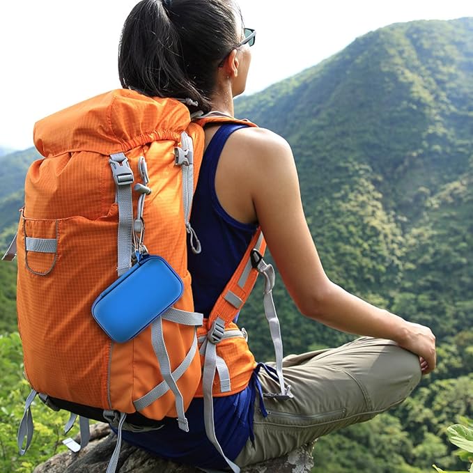 MP3 & MP4 Player Case for SOULCKER/G.G.Martinsen/Grtdhx/iPod Nano/Sandisk Music Player/Sony NW-A45 Music Players with Bluetooth. Fit for Earbuds, USB Cable, Memory Card - Blue+Inside Black