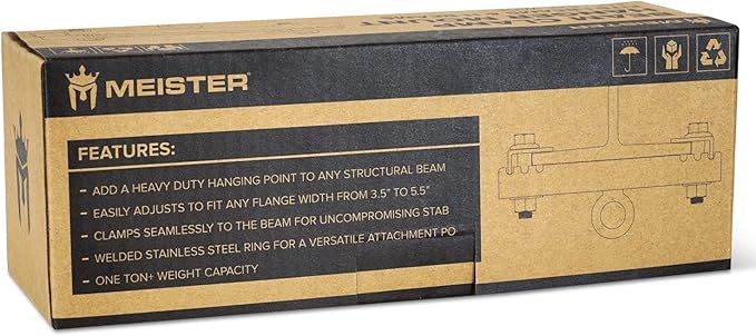 Meister - Clamp Suspension Bracket for Boxing and MMA, Suspension Straps and roof Accessories