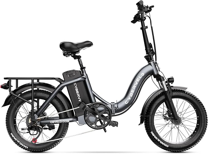 DriftGod Folding Electric Bike for Adults β 1000W Motor, 20"x3" Fat Tire, 48V Removable Battery, All-Terrain E-Bike with 7-Speed, Front Suspension β Powerful Foldable Ebike for Commuter
