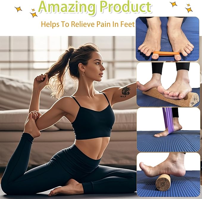 Balance Board - Cork Balancing Board, 11.8"/30cm, Unique Design for Balance Stability, Improve Mobility, Foot Strength, Foot Strengthener for Enhanced Foot Function, Balance Trainer - Prevent Falls
