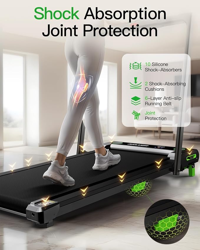 Walking Pad Treadmill, 330lbs Capacity, Compact Walking Pad, 2.5HP Desk Treadmills, 45dB Silent Operation, Foldable Treadmill with Remote Control, for Home Office