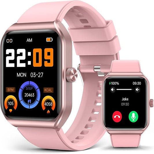 Smart Watch for Women with SOS Emergency Alert, 1.91" GPS Watcher with 100+ Sports Modes, Blood Pressure/Blood Oxygen/Heart Rate/Sleep Monitor, IP68 Waterproof Smartwatch for Android iOS