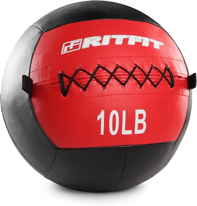 RitFit Medicine Ball / weight ball / Soft Medicine Ball / Wall Medicine Ball / Soft Wall Ball / Wall Ball set/ Medicine Balls for Exercise and Conditioning Workouts, Fitness Gym Equipment for Core Training and Cross Training (5/10/15/20/25/30 lbs)