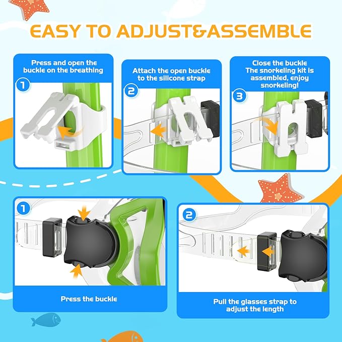 Snorkeling Gear, Dry Snorkel Set180° Panoramic Wide View,Anti-Fog Scuba Diving Mask, Professional Snorkeling Gear for Free Breathing, Swimming, Diving