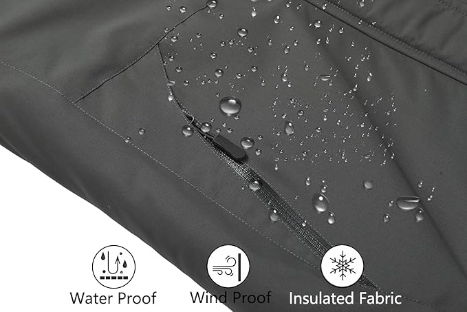 MOERDENG Women's Waterproof Ski Jacket Warm Winter Snow Coat Mountain Windbreaker Hooded Raincoat Jacket