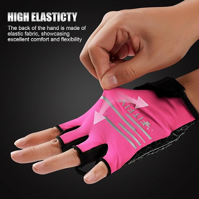 Cycling Gloves Bike Gloves for Men/Women Half Finger Biking Gloves Exercise Workout Gloves Suitable for Outdoor Sports, Gym, Weight Lifting, Rowing and Motorcycle