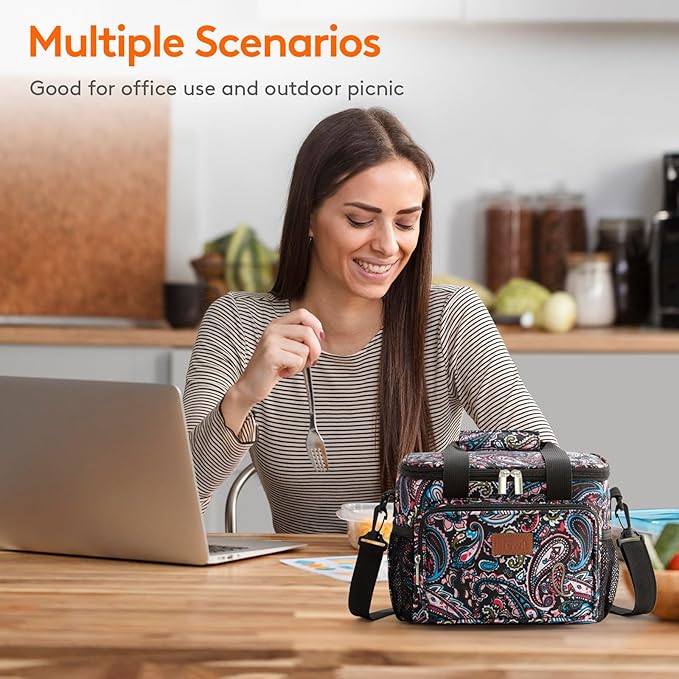 Lifewit Medium Lunch Bag Insulated Lunch Box Soft Cooler Cooling Tote for Adult Men Women, Purple 12-Can (9L)