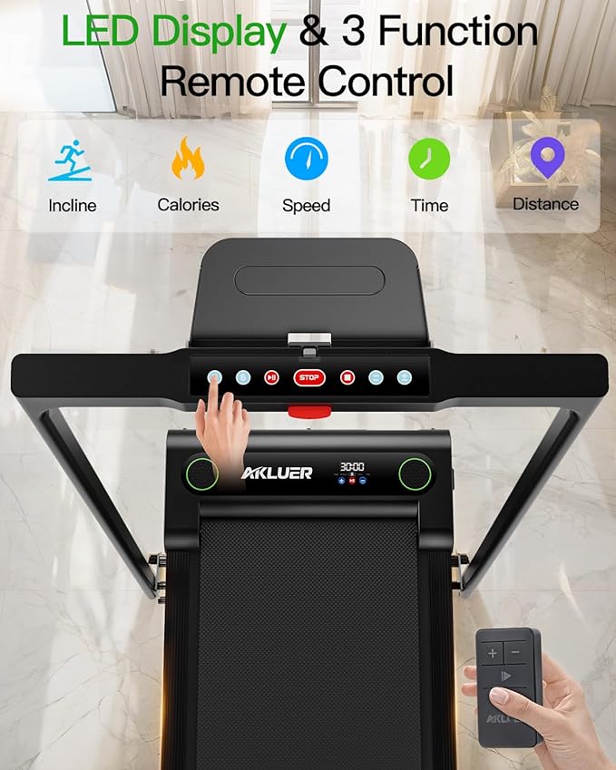 Walking Pad Treadmill, 330lbs Capacity, Compact Walking Pad, 2.5HP Desk Treadmills, 45dB Silent Operation, Foldable Treadmill with Remote Control, for Home Office