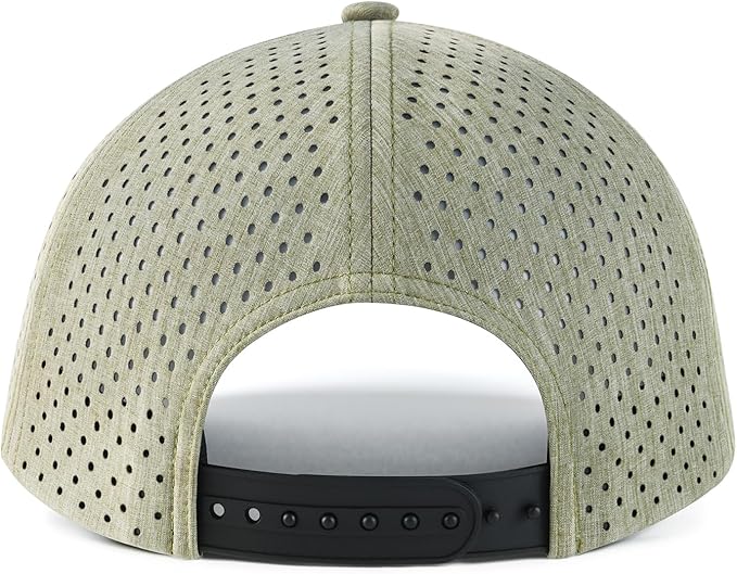VOBOOM Men Snapback Trucker Hat, Baseball Cap for Breathable Side Laser Cut Holes