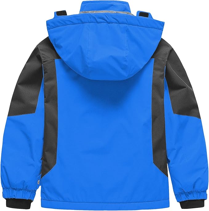 Pursky Boy's Waterproof Ski Jacket Kids Winter Snow Coats Fleece Raincoats Parka