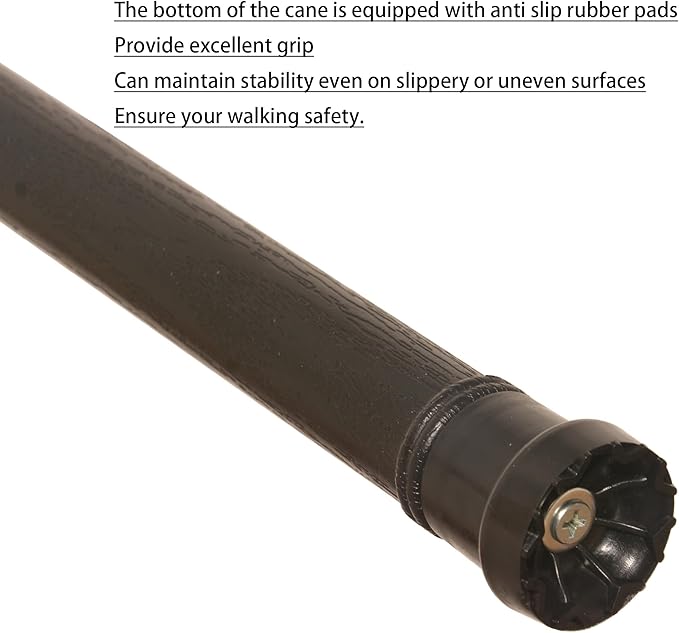 Cane Hiking Stick Mountaineering Stick Black Walking Hiking Men and Women 35 inches