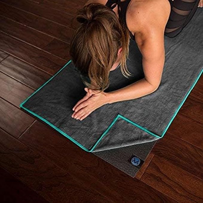 Youphoria Yoga Microfiber Non-Slip Towel - Hot Yoga Mat Towel for Enhanced Grip and Sweat Absorption