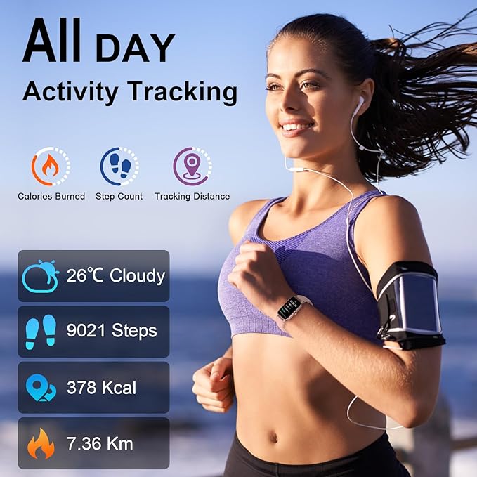 Smart Watch for Women(Answer/Make Call), 2025 HD Fitness Activity Tracker 1.57” Smartwatch with Heart Rate/Sleep Monitor/Pedometer/Calories/110+ Sports, IP68 Waterproof Fitness Watch for Android iOS