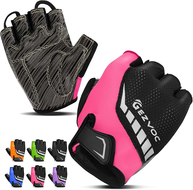 Cycling Gloves with Shock-Absorbing Pad, Extra Grip, Flexible Fit, Light Weight, Breathable for Men and Women Mountain Biking