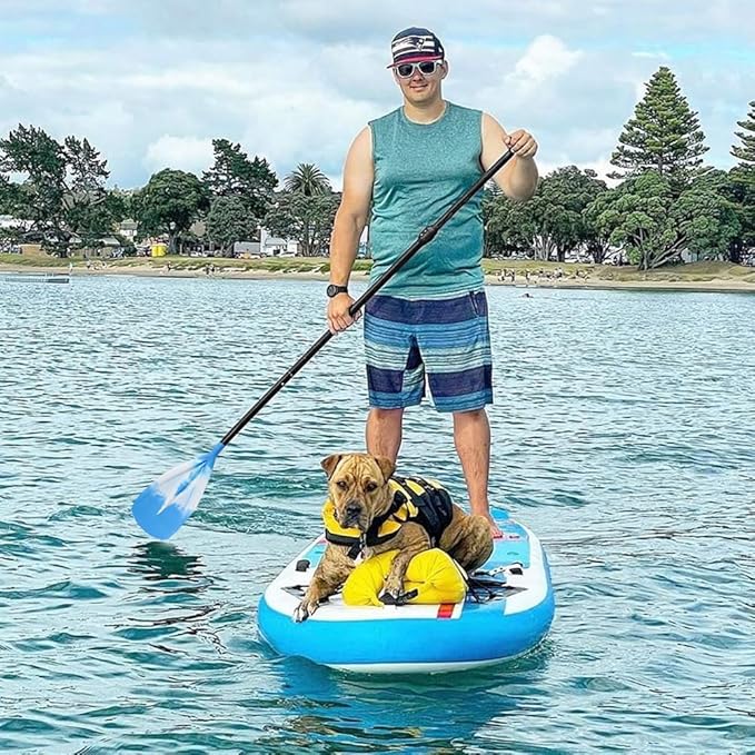 SUP Paddle - 3-Piece Adjustable Aluminium SUP Paddle with Glass Fiber Blade for Surfing, Floating, Water Sports