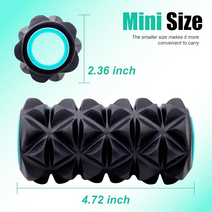 5 Pack Roller- Back Wheel for Deep Tissue Massage, XR Foot Massage Roller for Targeted Massage for Plantar Fasciitis and Foot Fatigue, Roller Kit for Physical Therapy & Exercise