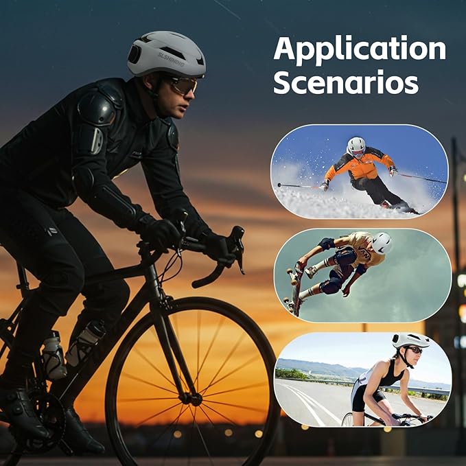 Smart Bike Helmet with Light: Bicycle Helmets for Adult Teens for Mountain & Road Cycling Electric Scooter Skateboard Skating