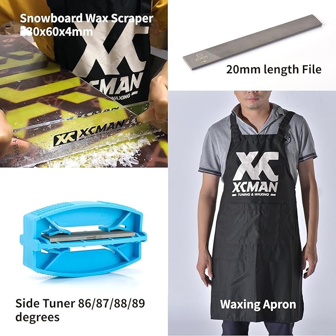 XCMAN Complete Ski Snowboard Tuning and Waxing Kit with Waxing Iron,Universal Wax,Edge Tuner,Brush,Wax Scraper,Ptex