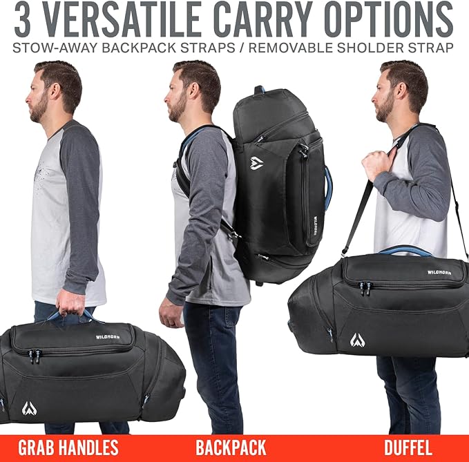 Wildhorn Gulch 70L MTB Duffle Bag for Travel - Lightweight & Durable Gym Bag for Women & Men. Ideal for Biking, Motorcycle, and Sports