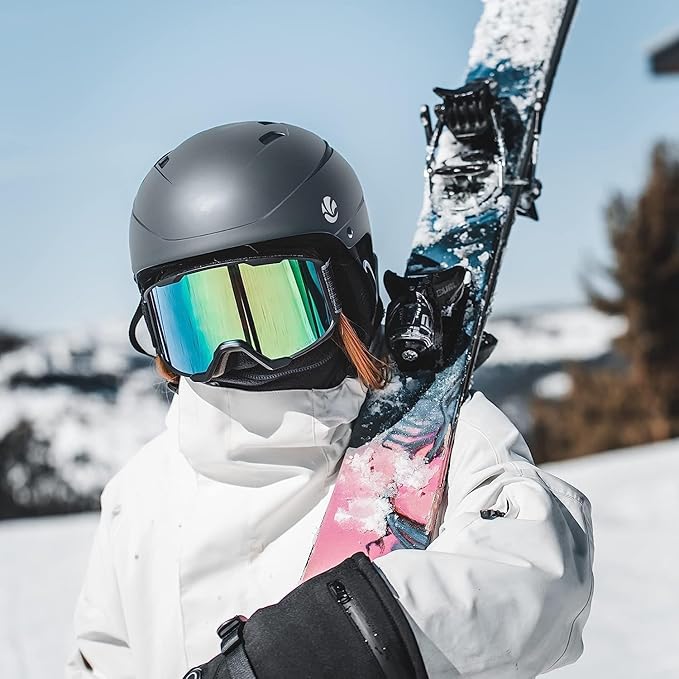 VANRORA Ski Helmet, Snowboard Helmet for Men & Women, Climate Control Venting, Dial Fit, Goggles Compatible, Removable Fleece Liner and Ear Pads, Safety-Certified