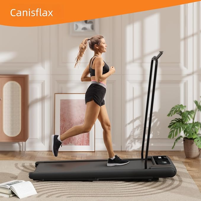 Walking Pad with Handle Bar, 2.5HP Treadmill with Handle, Portable Under Desk Treadmill for Home Office Use, Adjustable Incline, Large LED Display, Remote Control