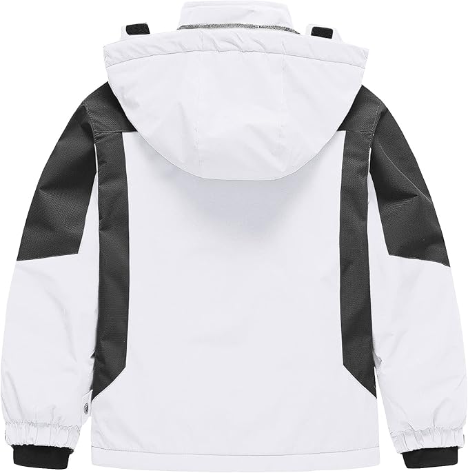 Pursky Boy's Waterproof Ski Jacket Kids Winter Snow Coats Fleece Raincoats Parka