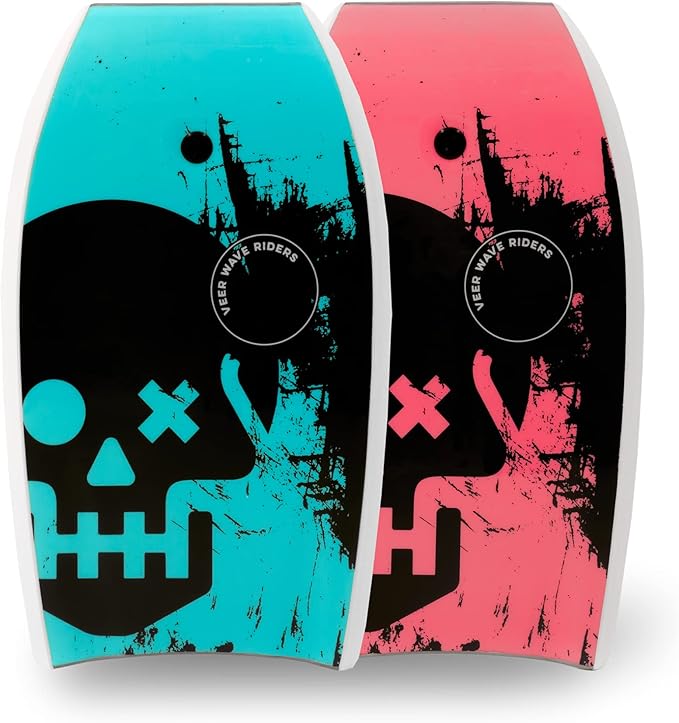 Veer Body Board - High Performance Adult or Child Sized Boogie Board - Bodyboard for Adults, Kids, Boys and Girls - Includes Premium Neoprene Tether with Two-Way Rotation