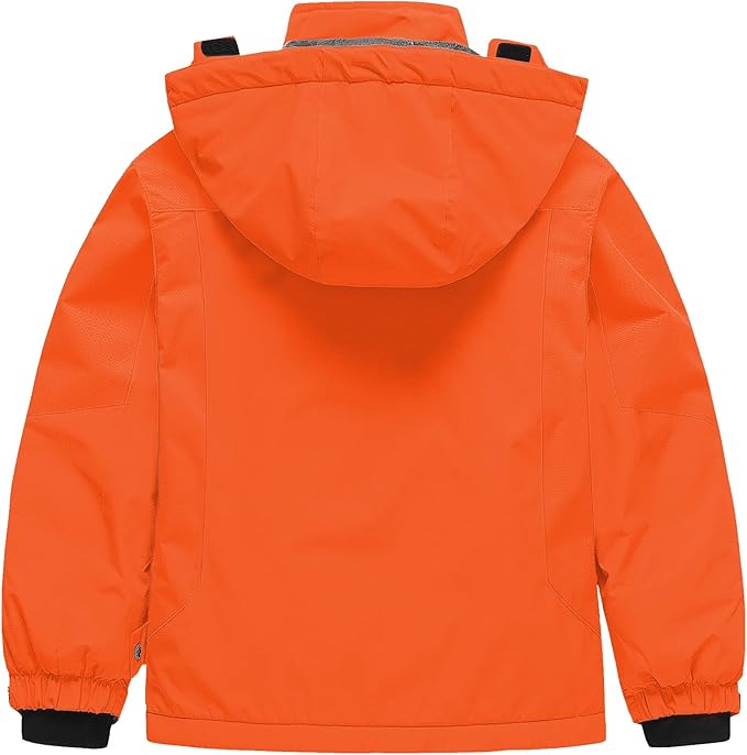 Pursky Boy's Waterproof Ski Jacket Kids Winter Snow Coats Fleece Raincoats Parka