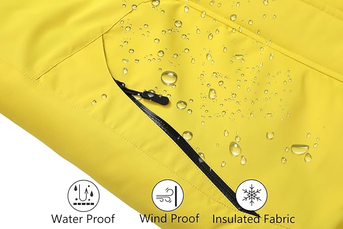 MOERDENG Women's Waterproof Ski Jacket Warm Winter Snow Coat Mountain Windbreaker Hooded Raincoat Jacket