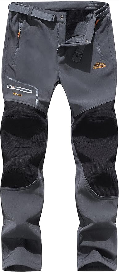 BenBoy Men's Snow Ski Outdoor Waterproof Windproof Fleece Cargo Hiking Pants