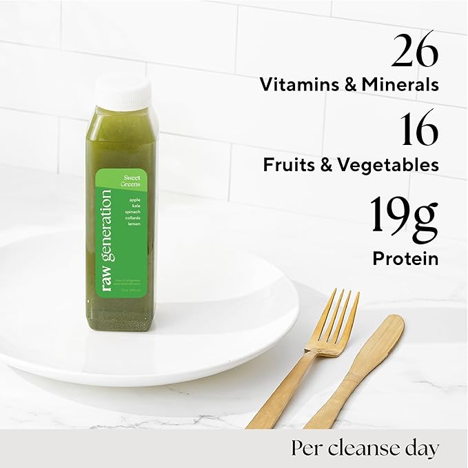 Raw Generation 3-Day Skinny Cleanse - Weight Management & Detox Juice Cleanse/Healthiest Way to Cleanse Your System/Jumpstart a Healthier Diet