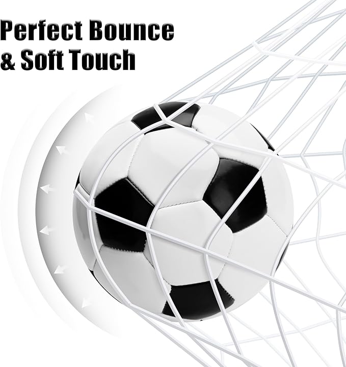 Soccer Ball Size 2 Size 3 Size 4 Size 5 with Pump - Single, 2 or 3 Pack - Official Size & Weight - Classic Indoor Outdoor Soccer Long-Lasting - Ideal Gift for Toddler Kids Boys Girls Youth Adult