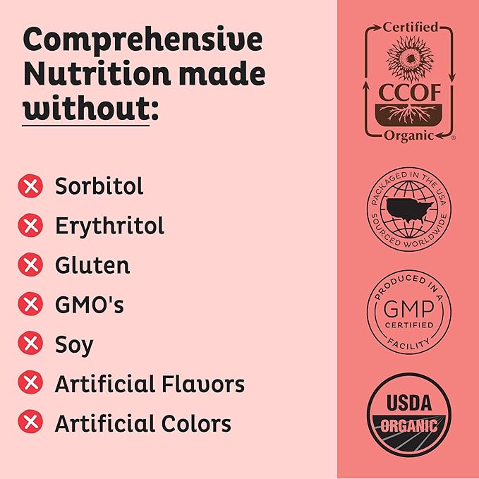 KOS Organic Plant Based Protein Powder - Strawberries & Cream - 28 Serving