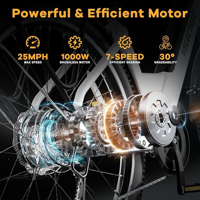 ๐๐๐๐๐ Peak Electric Bike for Adults,up ๐๐ Miles Removable Battery Ebike, 26" UL Certified Electric Mountain E Bike,Adult Electric Bicycles for Commute Beach Snow