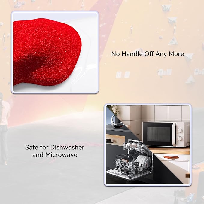 TWO STONES Rock Climbing Coffee Mug for Rock Climber as Rock Climbing Gift for Climbers (White + Red)