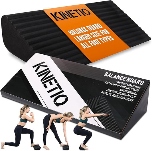 Plantar Fasciitis Relief Foot and Calf Stretcher – Ankle Strengthener, Achilles Tendonitis Relief, Calf Roller, Incline Board for Calf Stretching, Foot Rocker, Rocking Slant Board