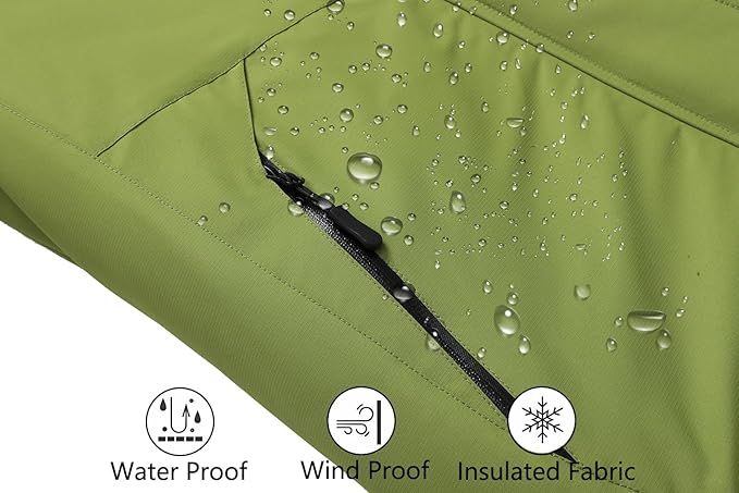 MOERDENG Women's Waterproof Ski Jacket Warm Winter Snow Coat Mountain Windbreaker Hooded Raincoat Jacket