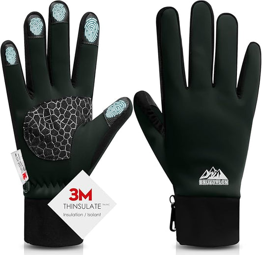 Bruvoalon Winter Gloves for Women & Men, 3M Thermal Insulation, Lycra Fabric, Windproof, Touchscreen, Anti-Slip, Cold Weather