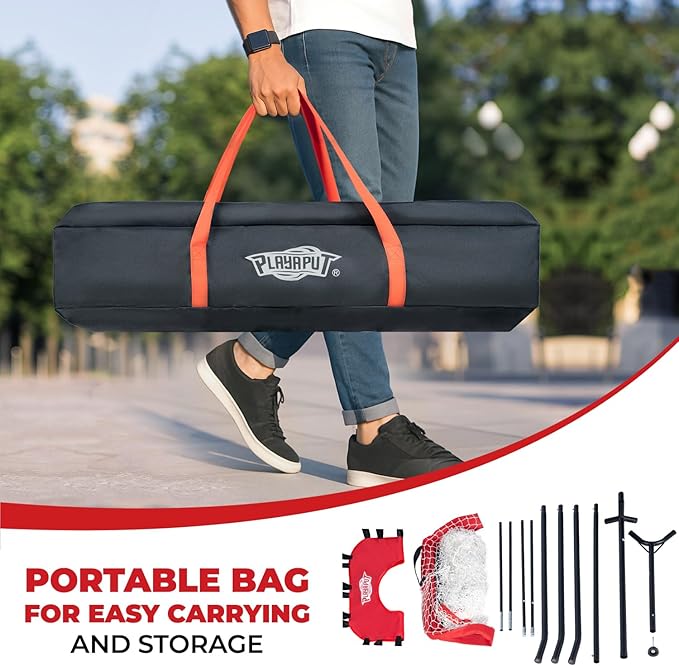 Volleyball Setter Training Net,Height & Angle Adjustable Volleyball Training Net with Metal Frame,Tripod Base for Indoor and Outdoor,Volleyball Training Equipment for Setting,Serving,Spiking