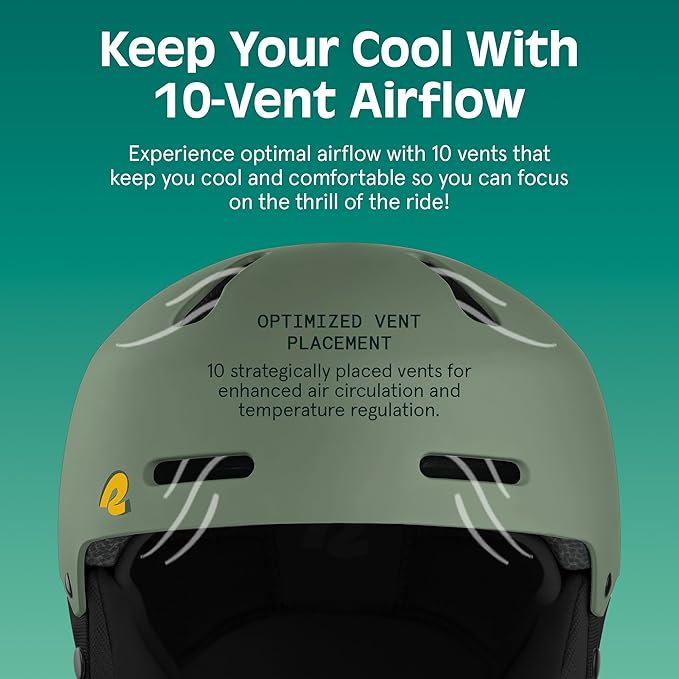 Retrospec Comstock Ski Helmet - Snowboard Helmet for Adults & Youth - Adjustable Fit Snow Helmet with Protective Shell and Breathable Vents for Men, Women, Boys & Girls