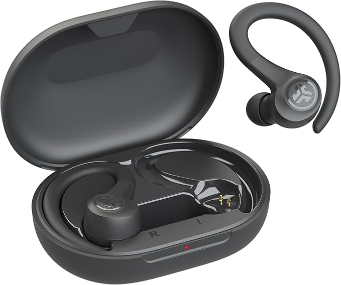 JLab Go Sport+ Wireless Workout Earbuds Featuring C3 Clear Calling, Secure Earhook Sport Design, 35+ Hour Bluetooth Playtime, and 3 EQ Sound Settings (Graphite)