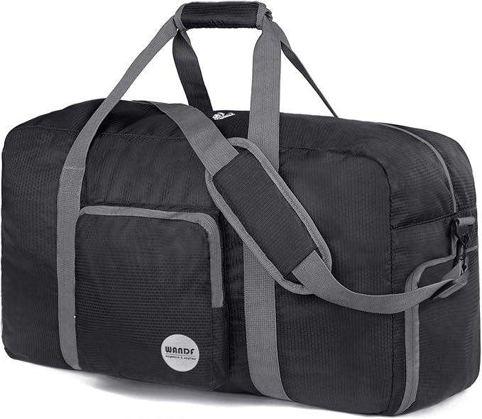WANDF Foldable Travel Duffel Bag 60-120L Duffle Carry on for Women and Men