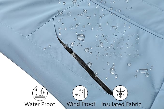 MOERDENG Women's Waterproof Ski Jacket Warm Winter Snow Coat Mountain Windbreaker Hooded Raincoat Jacket