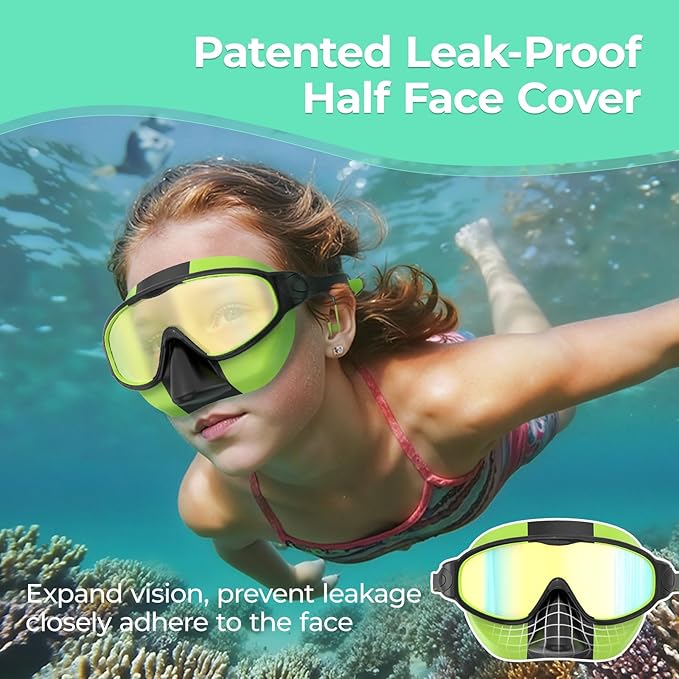 Swim Goggles for Kids 3-15 with Earplugs Large Frame Anti-Fog/UV Swimming Goggles for Boys Girls Toddler 2PCS
