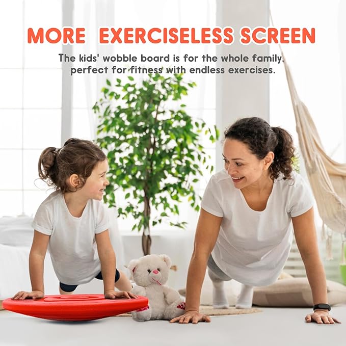 Balance Board for Kids with Maze - Plastic Wobble Board for Skiing Surfing Snowboard Training, Non-Slip Sensory Rocker Board for Toddlers 3-12, Core Strength Physical Therapy Equipment & Skateboard Balance Trainer