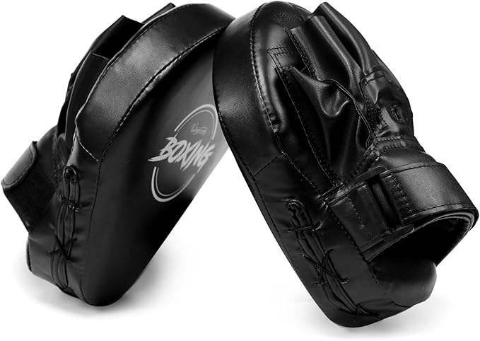 Valleycomfy Boxing Curved Focus Punching Mitts- Leatherette Training Hand Pads