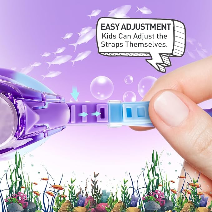 Aegend 2 Pack Kids Goggles, Swimming Goggles for Kids Age 4-16 Boys and Girls Youth, Anti-Fog Waterproof Anti-UV Pool Goggles