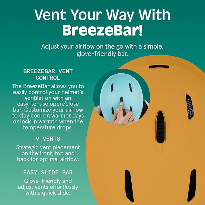 Retrospec Zephyr Ski Helmet - Snowboard Helmet for Adults & Youth - Adjustable Fit with Breathable Vents for Men, Women, Boys and Girls