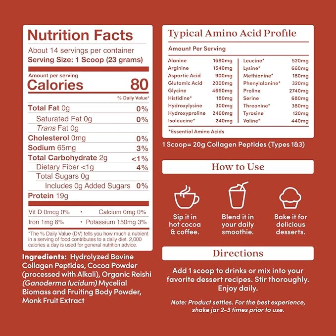 Further Food Chocolate Collagen Peptides Powder, Grass-Fed Pasture-Raised Hydrolyzed Type 1 & 3 Protein, Gut Health + Joint, Hair, Skin, Nails, Paleo Keto Sugar-Free 11.36 oz